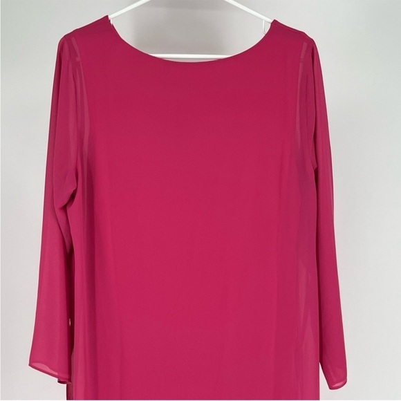 SOFT SURROUNDINGS NWT JENNIFER BLOUSE TUNIC MAGENTA PINK MEDIUM - Picture 8 of 12